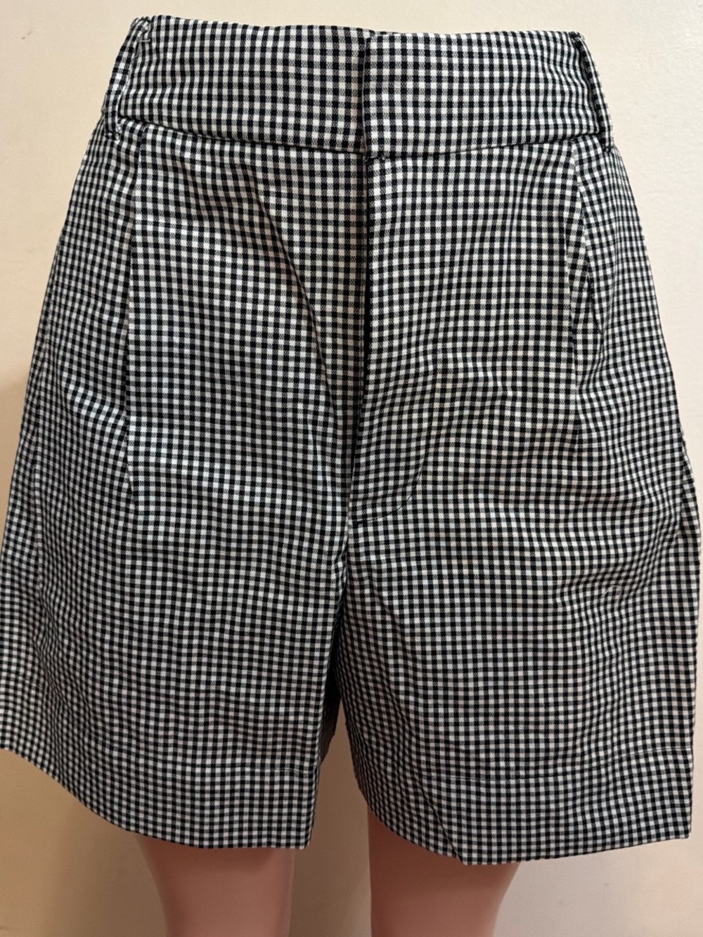 a new day Black and White Gingham High-Waist Shorts